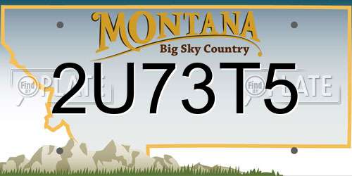 2U73T5 Montana License Plate