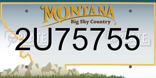 2U75755 Montana License Plate