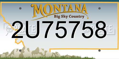 2U75758 Montana License Plate