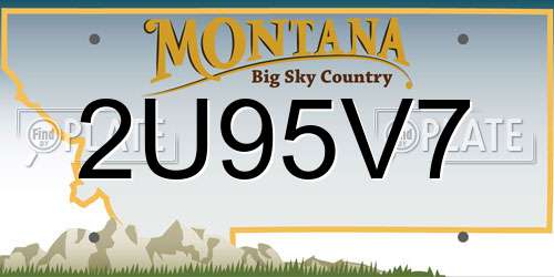 2U95V7 Montana License Plate