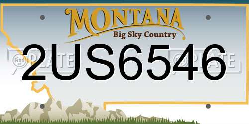 2US6546 Montana License Plate