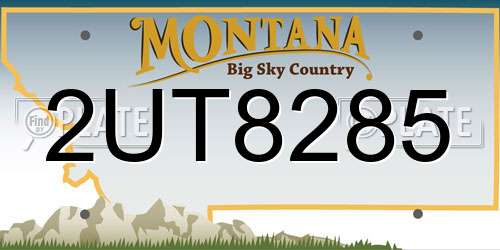 2UT8285 Montana License Plate