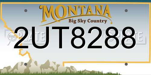 2UT8288 Montana License Plate
