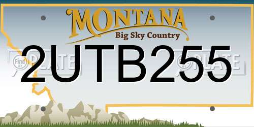 2UTB255 Montana License Plate