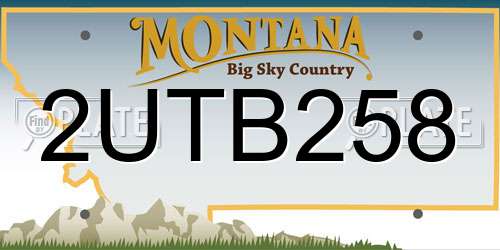 2UTB258 Montana License Plate