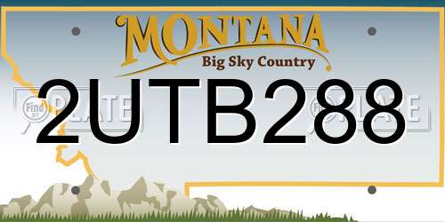 2UTB288 Montana License Plate