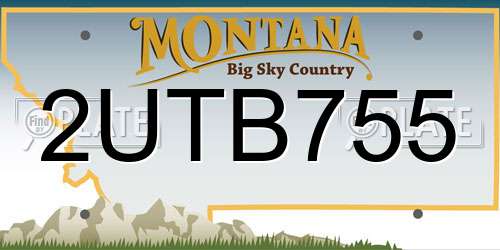 2UTB755 Montana License Plate