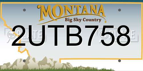 2UTB758 Montana License Plate