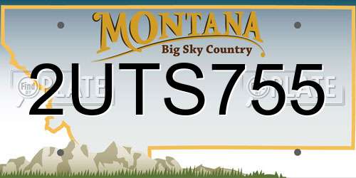 2UTS755 Montana License Plate