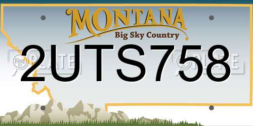 2UTS758 Montana License Plate