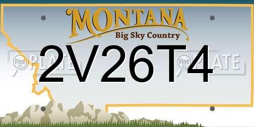 2V26T4 Montana License Plate