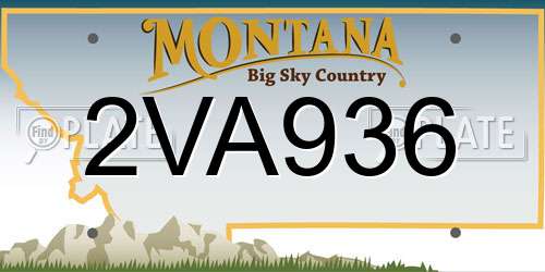 2VA936 Montana License Plate