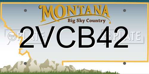 2VCB42 Montana License Plate