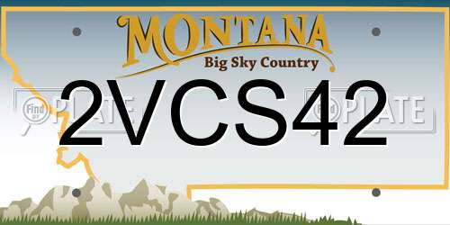 2VCS42 Montana License Plate