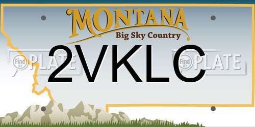 2VKLC Montana License Plate