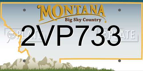 2VP733 Montana License Plate