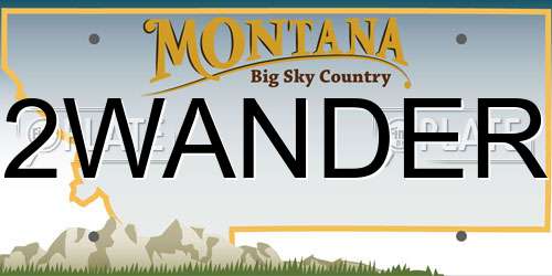 2WANDER Montana License Plate
