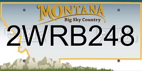 2WRB248 Montana License Plate