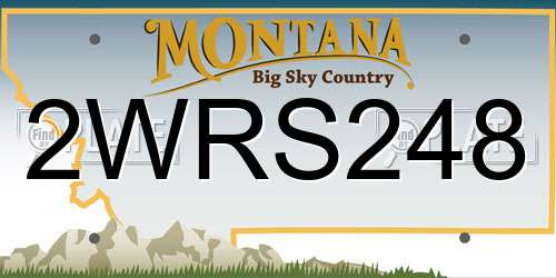 2WRS248 Montana License Plate