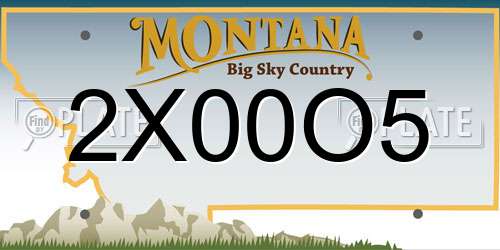 2X00O5 Montana License Plate