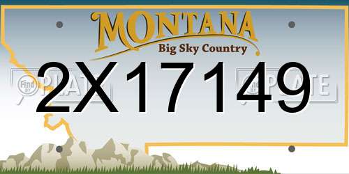 2X17149 Montana License Plate
