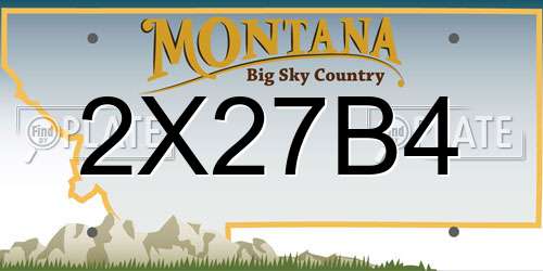 2X27B4 Montana License Plate