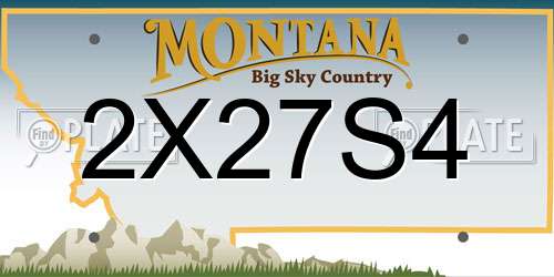 2X27S4 Montana License Plate