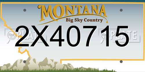 2X40715 Montana License Plate