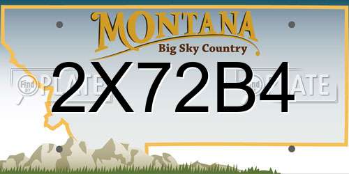 2X72B4 Montana License Plate