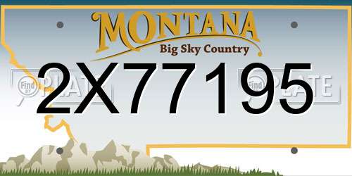 2X77195 Montana License Plate