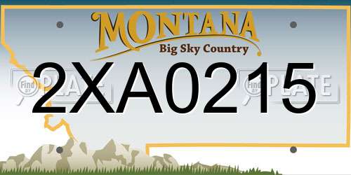 2XA0215 Montana License Plate