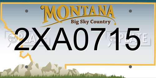 2XA0715 Montana License Plate