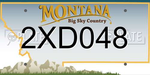 2XD048 Montana License Plate