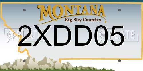 2XDD05 Montana License Plate