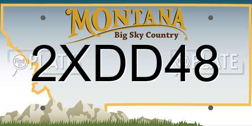 2XDD48 Montana License Plate