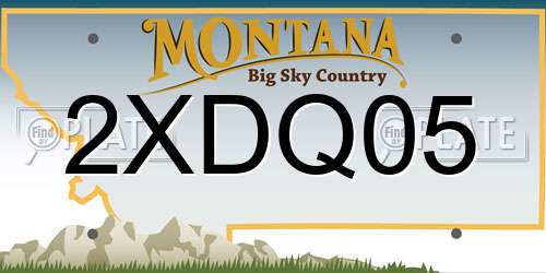 2XDQ05 Montana License Plate