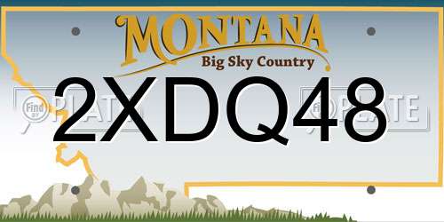 2XDQ48 Montana License Plate