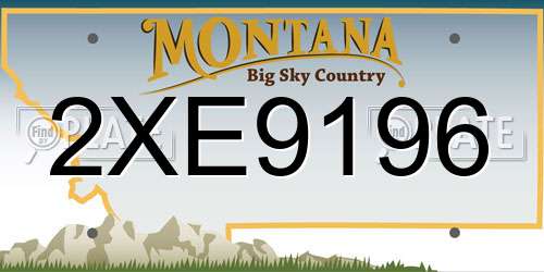 2XE9196 Montana License Plate