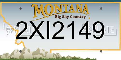 2XI2149 Montana License Plate