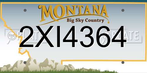 2XI4364 Montana License Plate