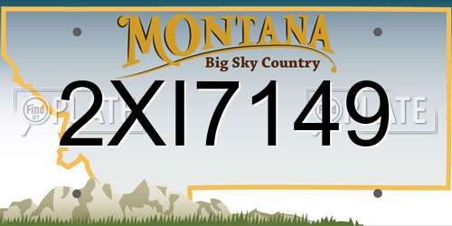 2XI7149 Montana License Plate