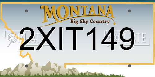 2XIT149 Montana License Plate