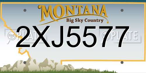 2XJ5577 Montana License Plate