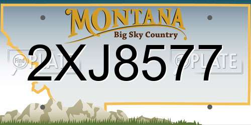 2XJ8577 Montana License Plate