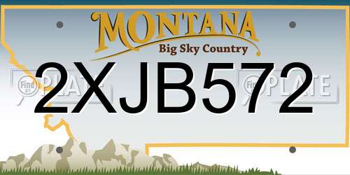 2XJB572 Montana License Plate