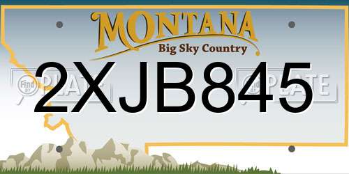 2XJB845 Montana License Plate