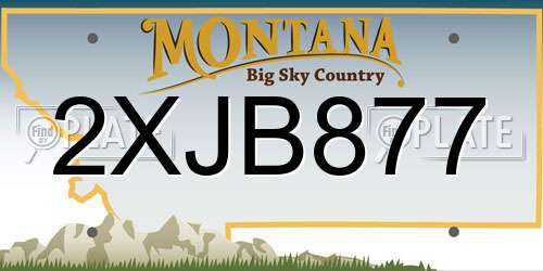 2XJB877 Montana License Plate
