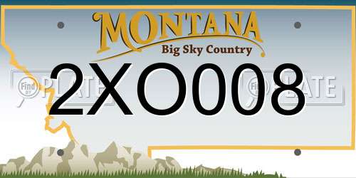 2XO008 Montana License Plate