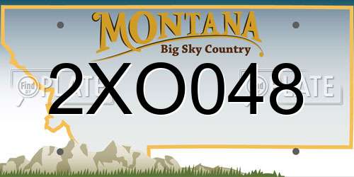 2XO048 Montana License Plate