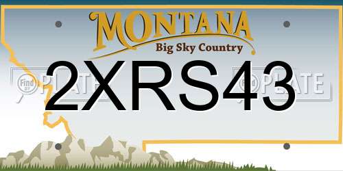 2XRS43 Montana License Plate